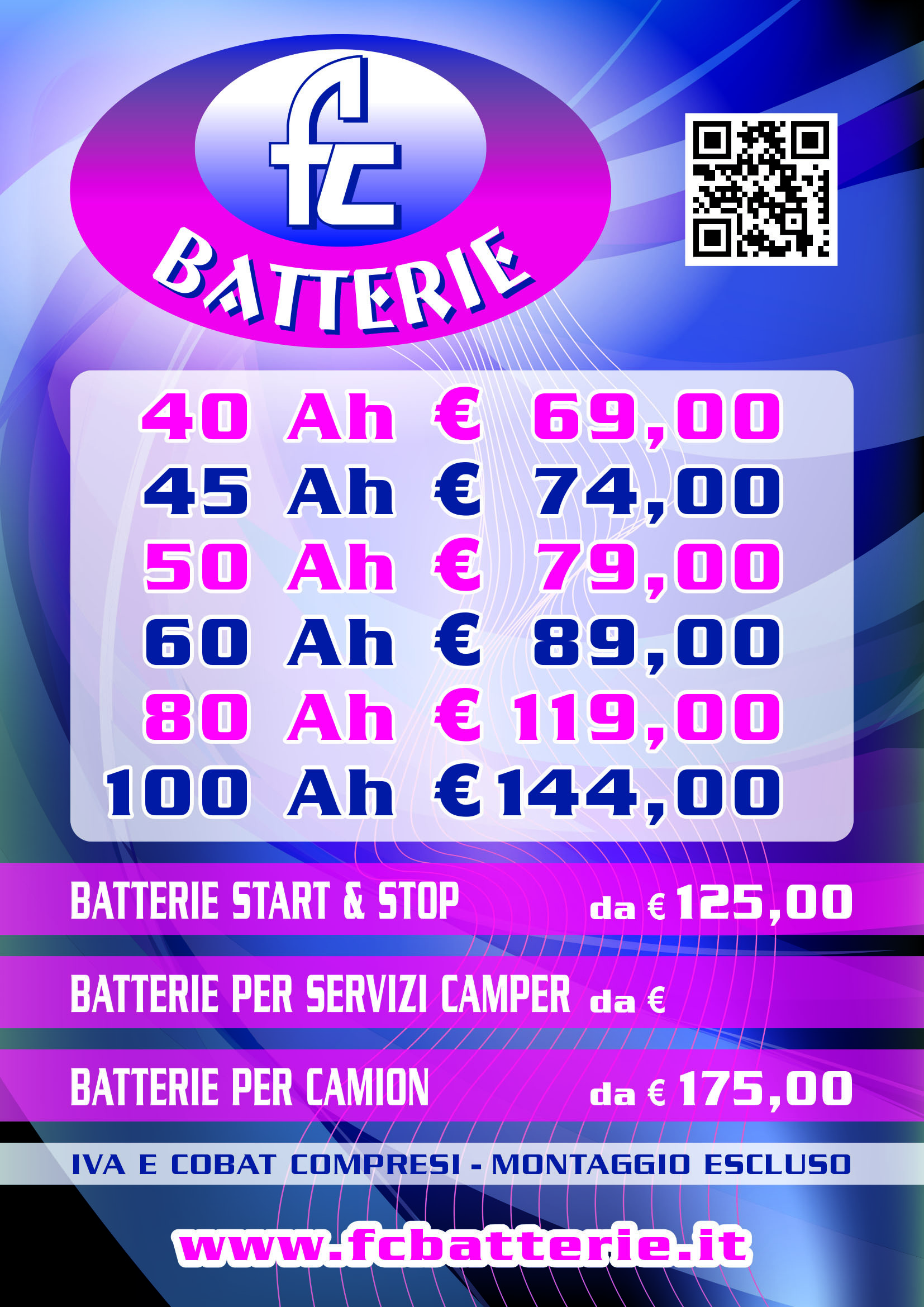 Batterie per auto, furgoni e camion