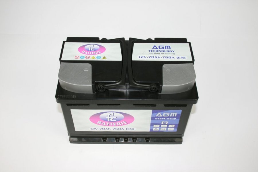 Batteria AGM 70 Ah - Serie Start & Stop - Auto e Furgoni - FC Batterie,  vendita e distribuzione batterie